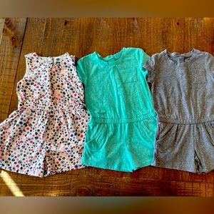 4T Set of 3 Rompers
